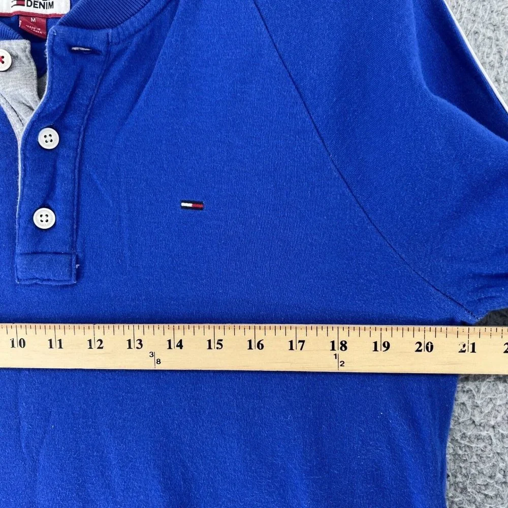 Tommy Hilfiger Denim Long Sleeve‎ Mens Pullover Henley Sweater Medium